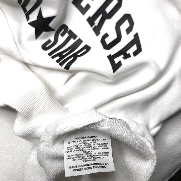 Converse All Star™️ Chuck Taylor Women’s Cropped Hooded Sweatshirt Size (S) - Picture 6 of 8